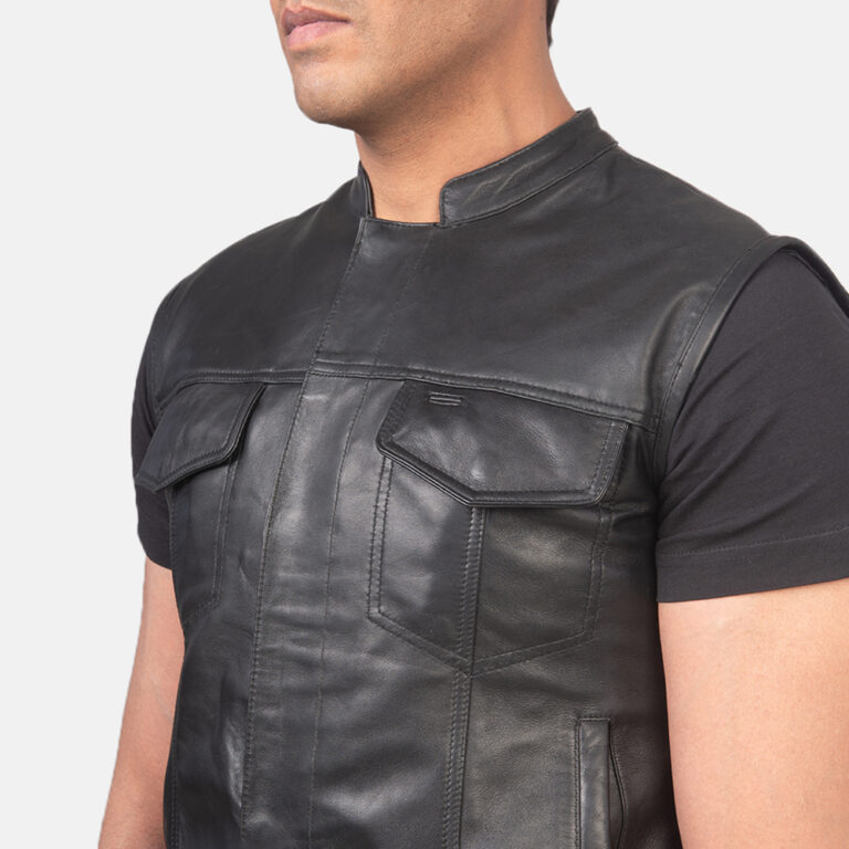 Mens Atlas Moto Black Leather Vest_3619-9-1618223688711